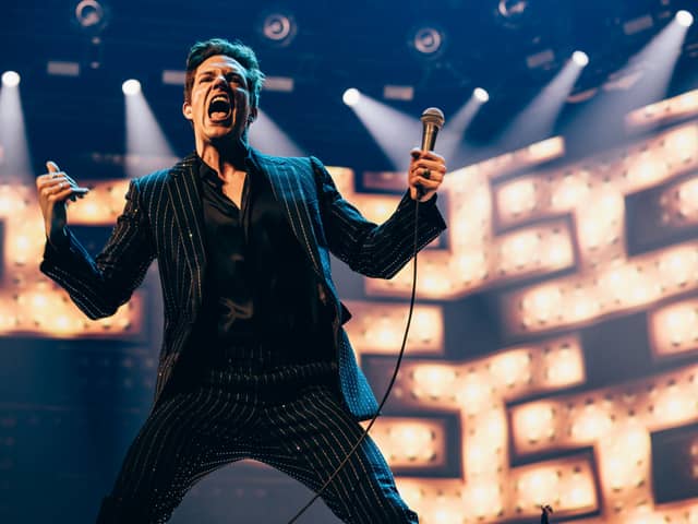 Brandon Flowers of The Killers, taken at their show on June 12 2024 in Dublin, Ireland. (Credit: Chris Phelps)