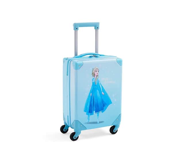 Frozen hard children's suitcase from Dunelm featuring Elsa
