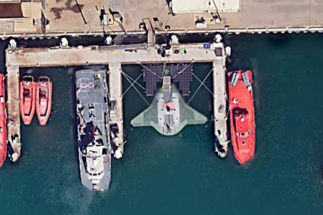 A UFO-like vehicle has been spotted on Google maps. Photo: Google/Airbus/Maxar / SWNS