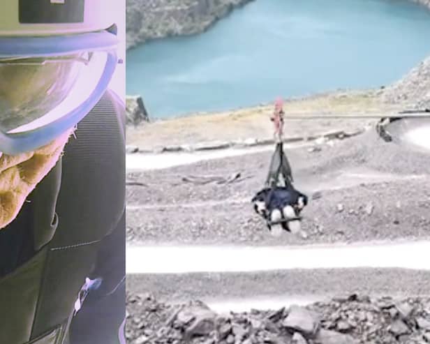 Great-grandad David Aris, aged 94, becomes the oldest person to take on the fastest zip line in the world.