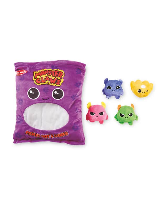 Monster Claws plush toy snack bag at Aldi