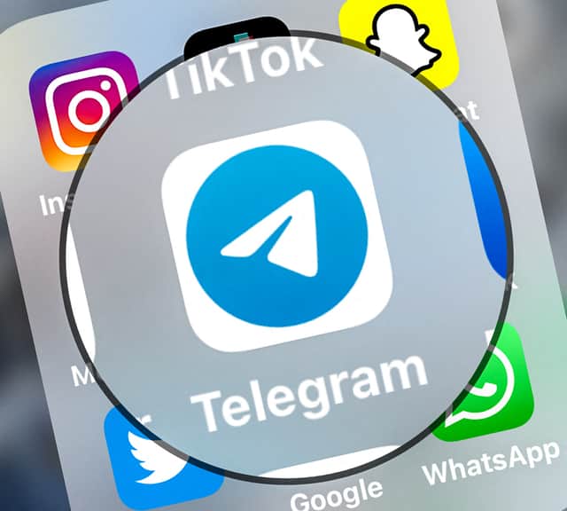 Telegram app on a phone. Photo: DENIS CHARLET/AFP via Getty Images