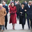Could Prince Harry and Meghan Markle be heading back to the UK for Christmas? They are pictured here with King Charles, then the Prince of Wales, Prince William, Catherine, Princess of Wales, at St Mary Magdalene Church in Sandringham, Norfolk, on Christmas Day, 2018