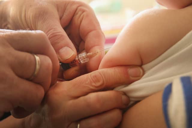 A child is given their MMR vaccination. (Photo: Sean Gallup/Getty Images)
