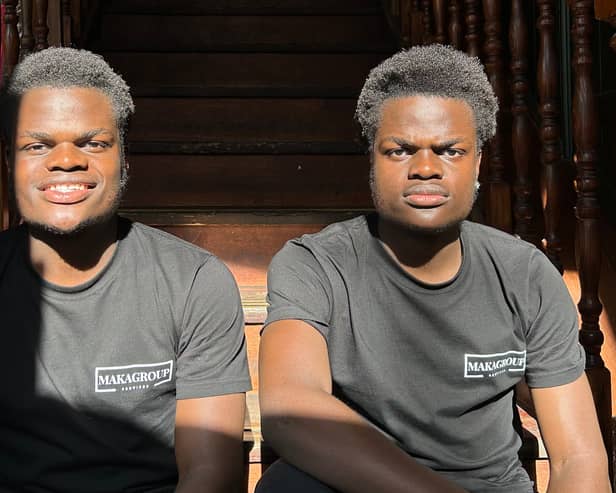 Twins John and James Makanjuola who own their own cleaning company Makagroup Services.
