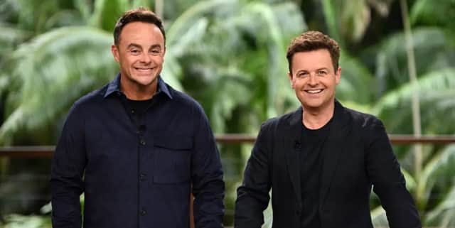 I’m a Celeb hosts Ant and Dec. Photo by ITV.