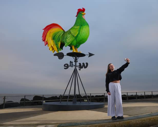 It's located where the sun rises first in the UK, Ness Point, Lowestoft