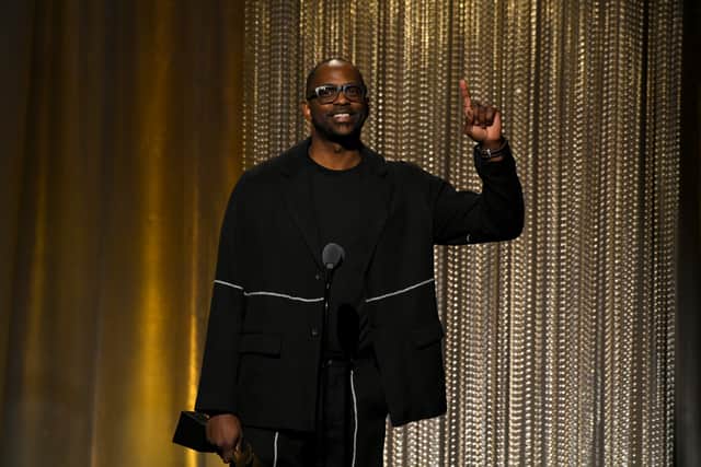 RaMell Ross accepts the Paul Selvin award for 'Nickel Boys' onstage during the 2025 Writers Guild Awards