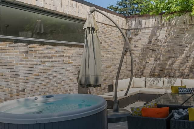 The garden features a quiet courtyard that's perfect for entertaining