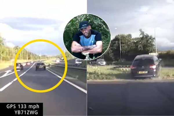 Liam Ainslie reached speeds exceeding 130mph in a stolen car during a police chase on the A19.  