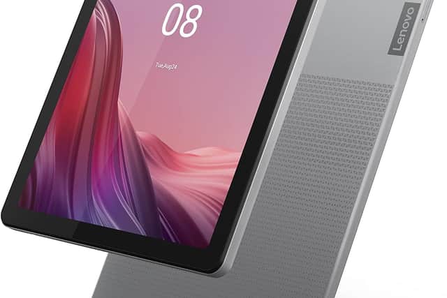 The Tab M9 is the perfect size for reading or watching content on