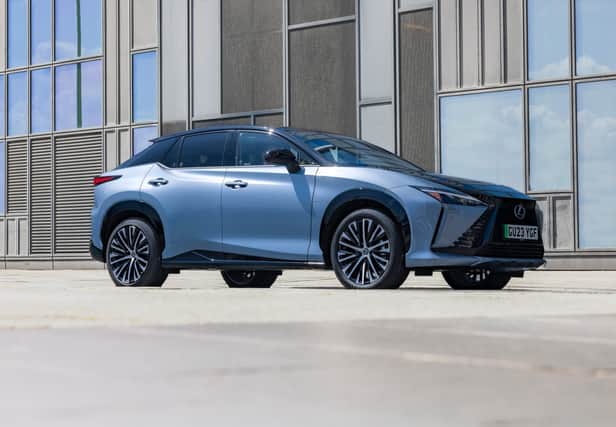 The Lexus RZ series has striking styling, and looks great from most angles