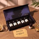 The selection box contains six premium whiskies