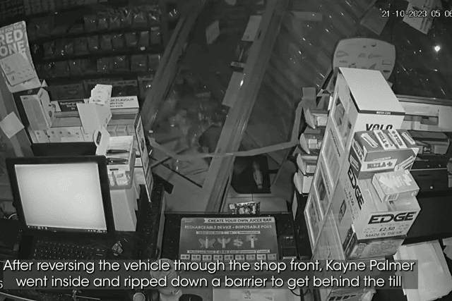 Serial thief ram-raided shop during burglary spree