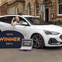 Lewis Denner was in shock and lost for words when his prize was handed over