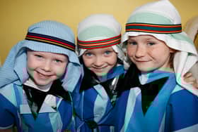 Peter Mitchell, Rebecca Ferguson and Kimberly Moorman pictured at the Portstewart Primary School Christmas concert in 2007