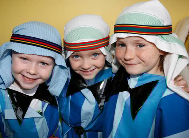 Peter Mitchell, Rebecca Ferguson and Kimberly Moorman pictured at the Portstewart Primary School Christmas concert in 2007