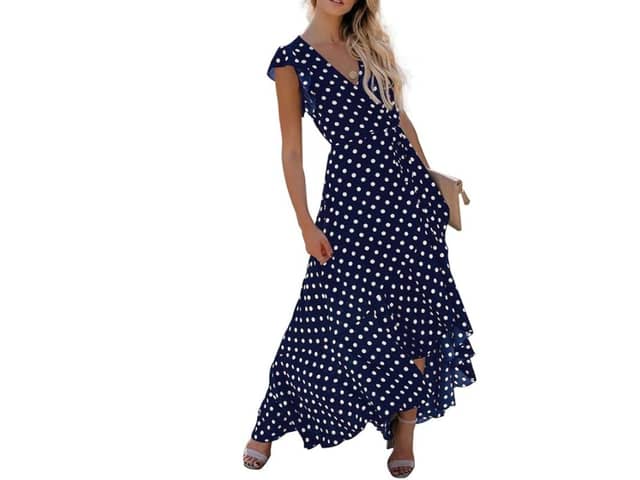 This Women’s Boho Maxi Wrap Dress is the only dress you will need for summer - now on sale