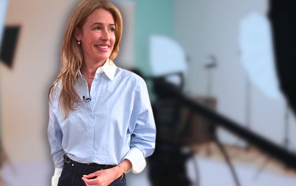 Cat Deeley's This Morning blue shirt is from M&S and it's a spring wardrobe staple.