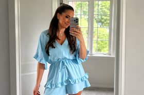 Stacey Solomon has shared her love for this bestselling Amazon jumpsuit. *ChatGPT used to remove text from Instagram photo*