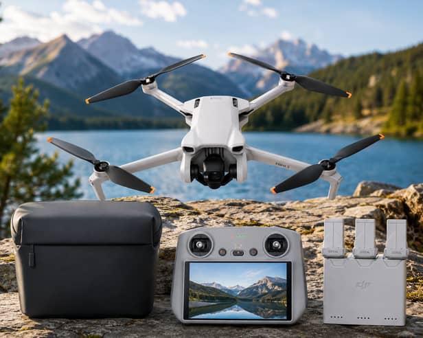The DJI Mini 3 Fly More Combo includes the lightweight 4K drone, DJI RC controller and three batteries for extended flying sessions