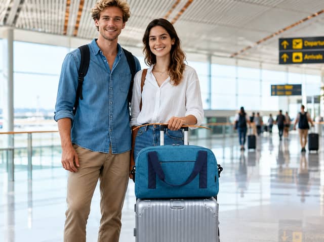 FIORETTO 20L Ryanair-friendly cabin bag in peacock blue.