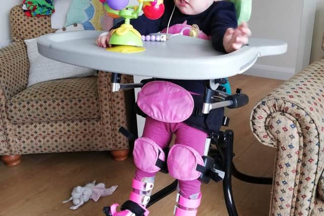 Three and a half year old Florence Wright who was born with a SCN2A gene mutation and cortical dysplasia.