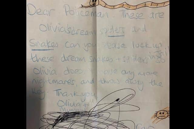 Little Olivia's letter.
