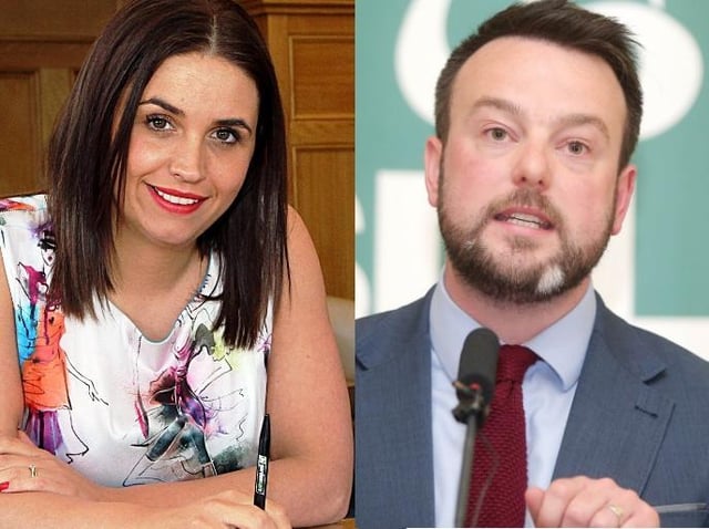 Elisha McCallion and Colum Eastwood, the front-runners in the battle for Foyle.