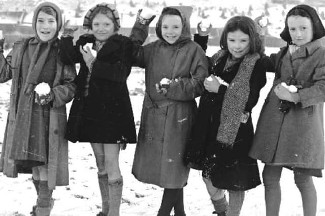 Snowballing girls.