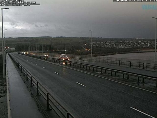Foyle Bridge on Monday afternoon.