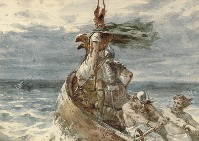 'Vikings Heading for Land' by Frank Dicksee