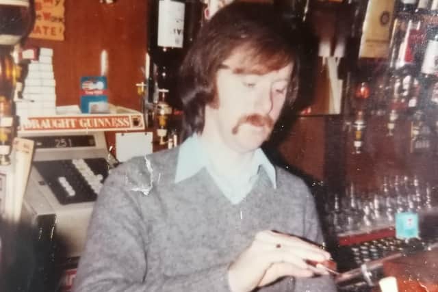 Tony pictured in Glendermott House in the 70s.