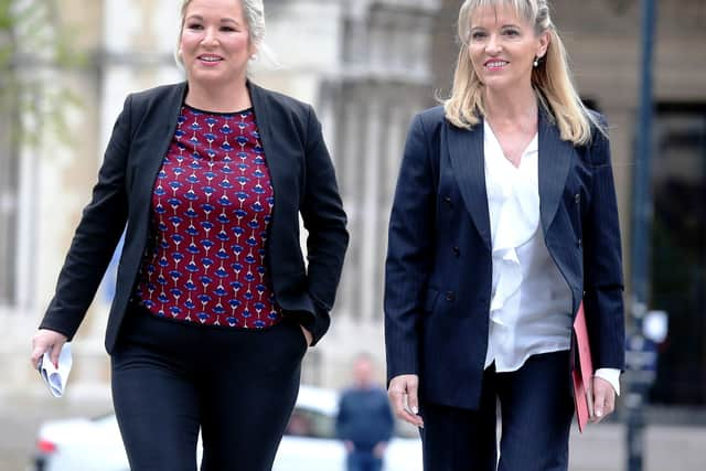 Martina Anderson with Sinn Fein Deputy Leader Michelle O'Neill.