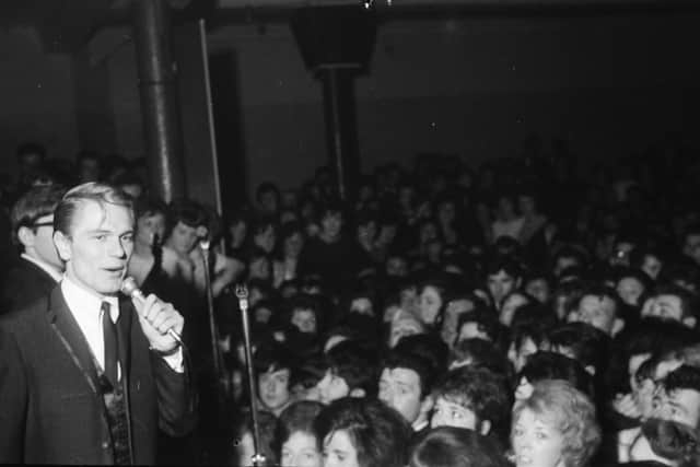 Teen idol Adam Faith -  one of Britain’s first pop stars - appearing at The Embassy Ballroom.