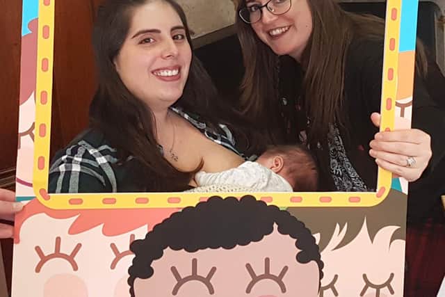 Pictured at the Western Trust Breastfeeding Peer Support Celebration Event in St Columb’s Park Ana Vieyra, baby Mateo and Maria McDaid.