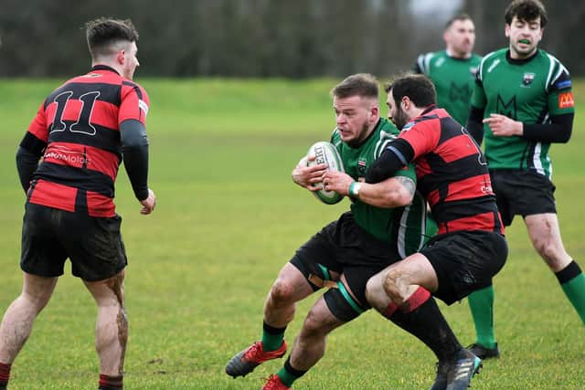 City of Derry's Tiernan Thornton pictured in action against Tullamore on Saturday. DER0920-109KM