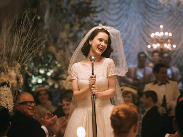 American actress Rachel Brosnahan, won Best Actress TV Series Musical or
Comedy for The Marvelous Mrs Maisel at the Golden Globes 2019. Photo: PA