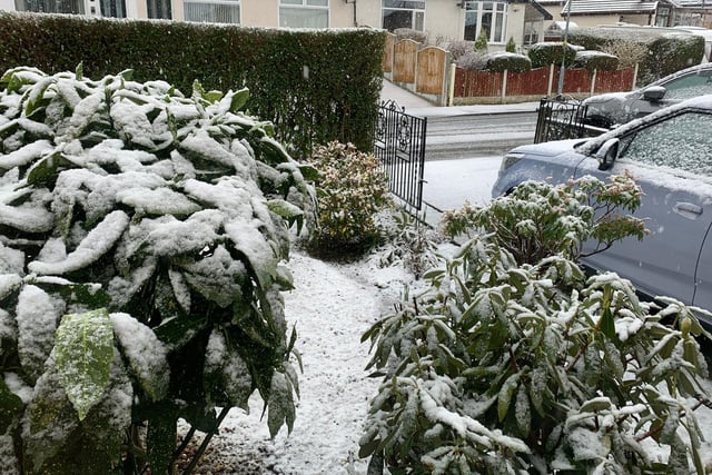 Snowy scenes in Burnley
