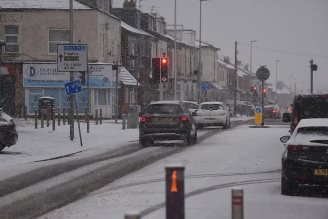 Snow follows Storm Eunice