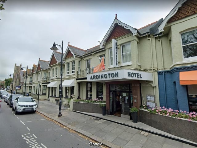 The Ardington Hotel.Steyne Gardens, Worthing, BN11 3DZ.4.5 star rating from Trip Advisor with one reviewer saying "It's a wonderful place for a holiday or romantic stay".Photo from Google Maps street view.