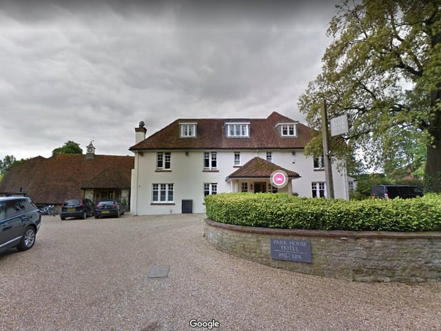 Park House Hotel and Spa.Bepton Road, Midhurst, GU29 0JB.4.5 star rating on Trip Advisor with one reviewer saying "A very scenic and peaceful location, and would imagine that would also make a great romantic getaway venue".Photo from Google Maps street view.