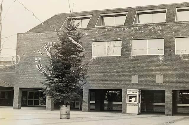 Sainsbury's old position in the heart of Horsham's town centre, now occupied by Next. It moved in the mid-1990s into its current site, freed for the new store development when Tanbridge House School relocated. This picture is dated December 1978.