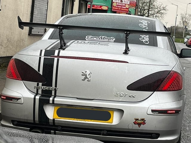 Officer stopped this car this week and said on social media: "Peterborough - You’d think a driver without a licence wouldn’t drive around in this really subtle car and draw attention to himself! Driver reported and car seized"