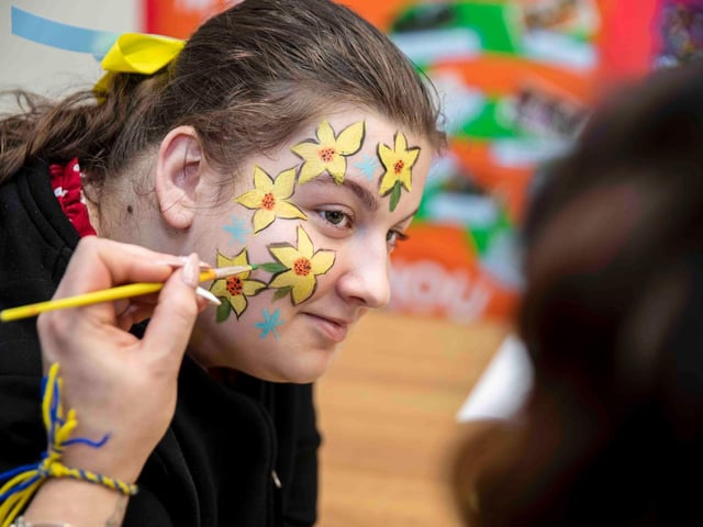 'Ukraine Day' at On Track Education in Moulton Park on Friday, March 11 2022. Photo by Kirsty Edmonds.