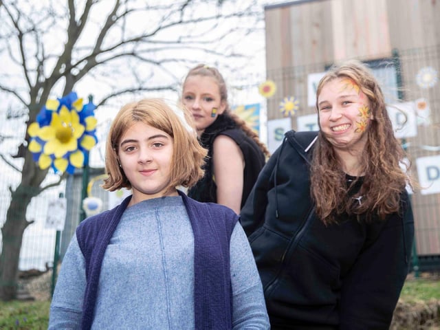 'Ukraine Day' at On Track Education in Moulton Park on Friday, March 11 2022. Photo by Kirsty Edmonds.