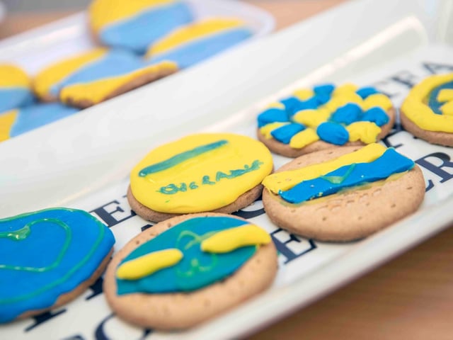 'Ukraine Day' at On Track Education in Moulton Park on Friday, March 11 2022. Photo by Kirsty Edmonds.