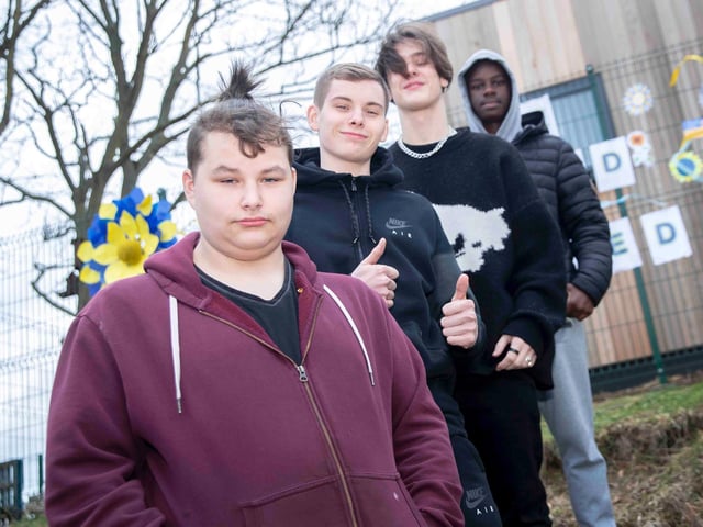 'Ukraine Day' at On Track Education in Moulton Park on Friday, March 11 2022. Photo by Kirsty Edmonds.