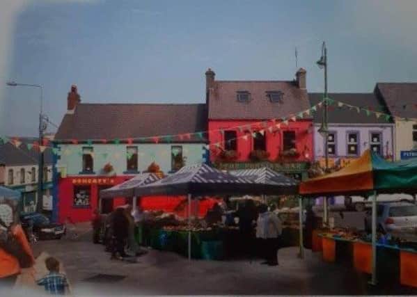 The markets in Carndonagh a number of years ago.