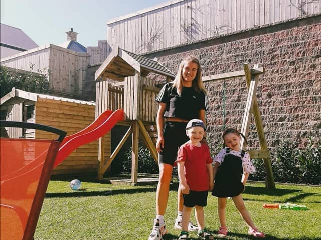 Bronagh Burke and her twins, Adam and Aoife.